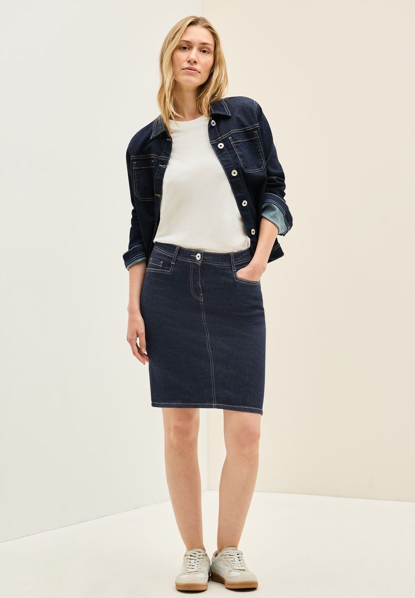 Jeansrock im Rinsed-Look
