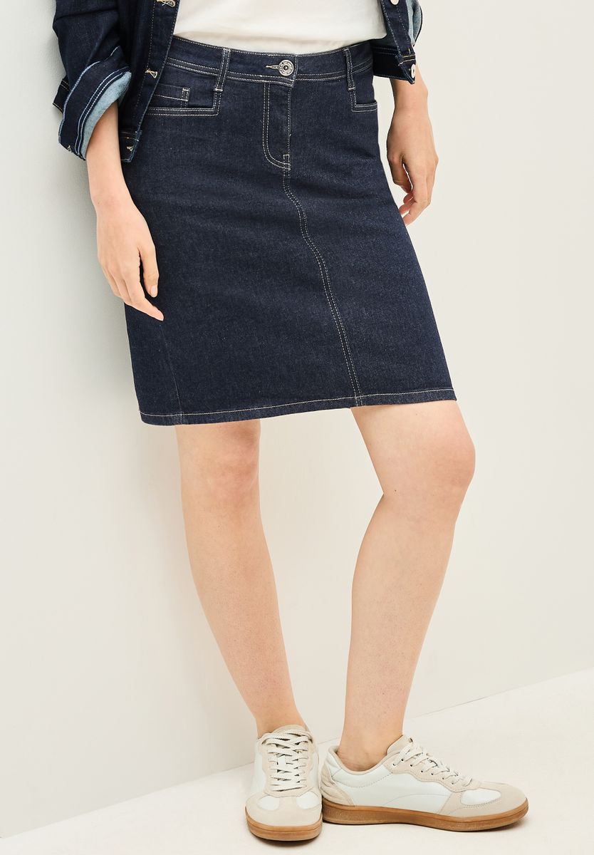 Jeansrock im Rinsed-Look