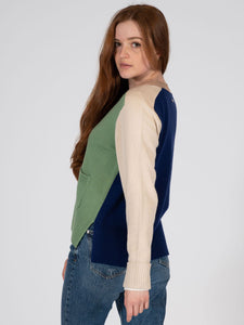 Cardigan knitted, multicolor