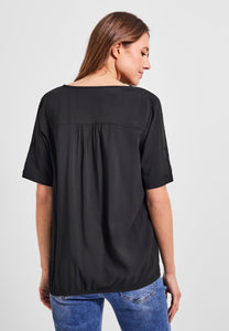 Unifarbene Basic Bluse