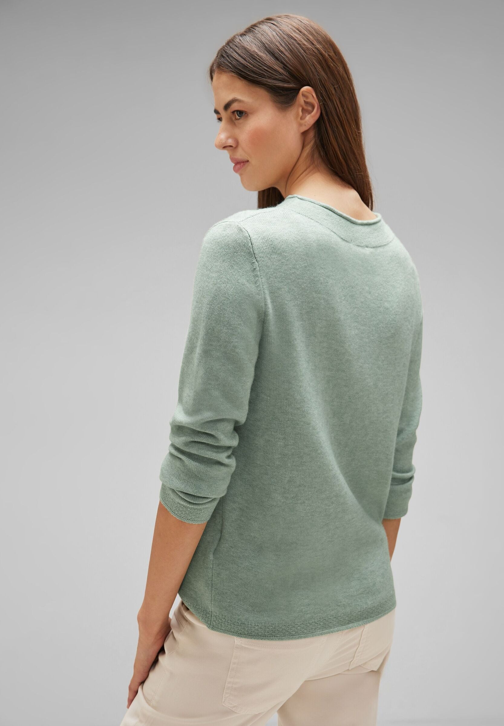 Pullover in Melange Optik