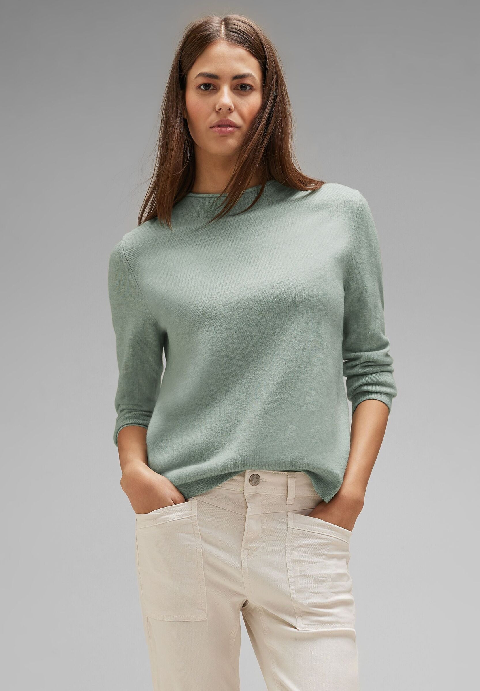 Pullover in Melange Optik