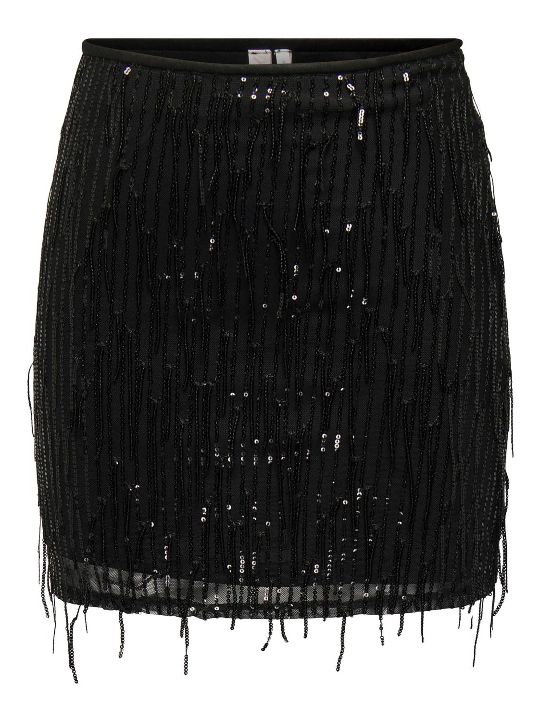 ONLSPACY SHORT SEQUINS SKIRT WVN