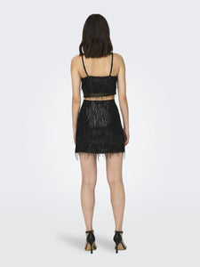 ONLSPACY SHORT SEQUINS SKIRT WVN