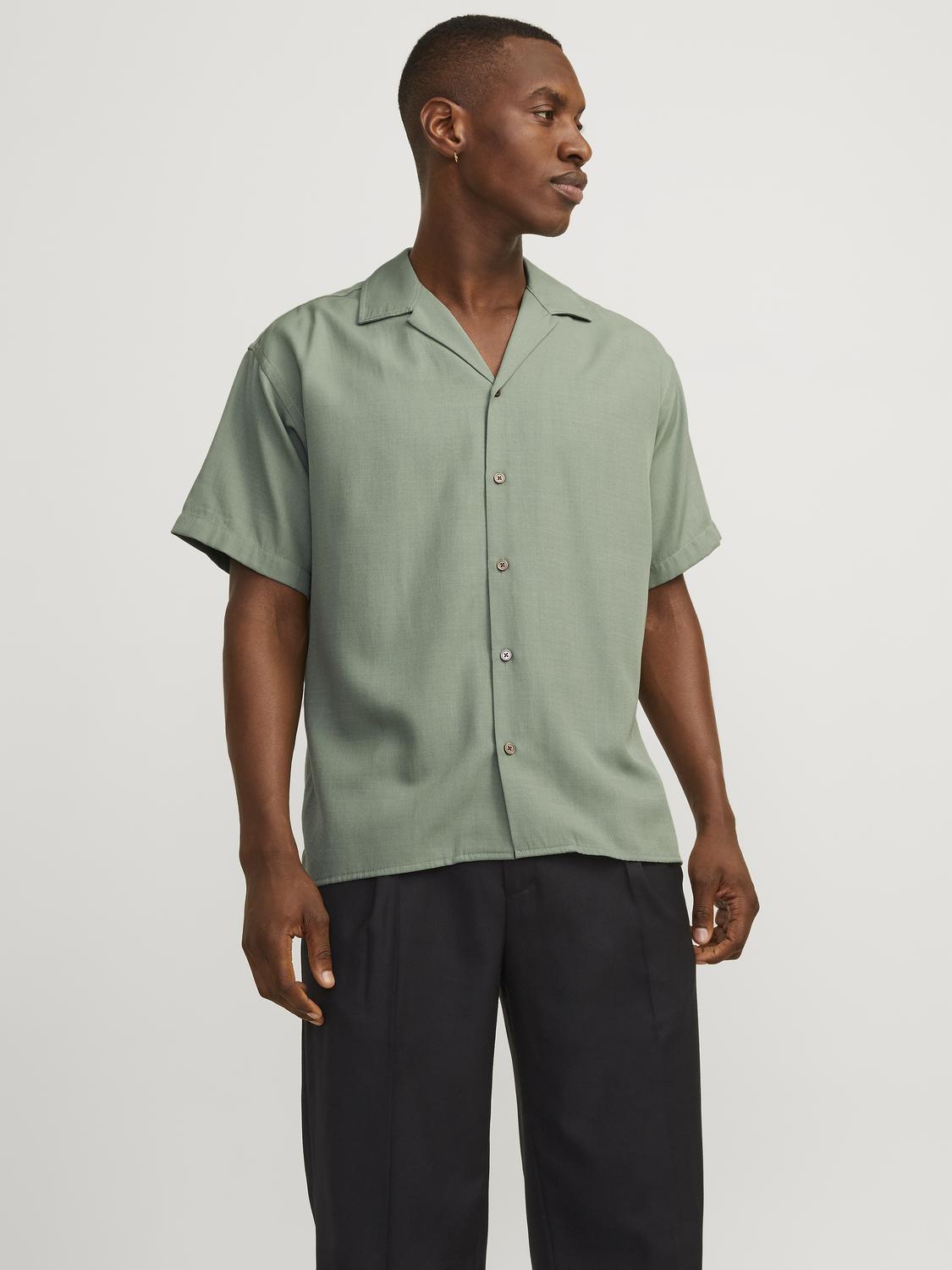 JPRCCAARON TENCEL RESORT SHIRT S/S LN