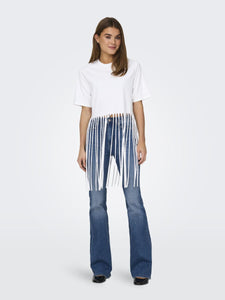 ONLZINNA S/S FRINGE TOP BOX JRS