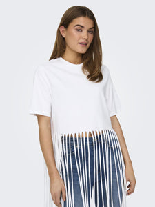 ONLZINNA S/S FRINGE TOP BOX JRS