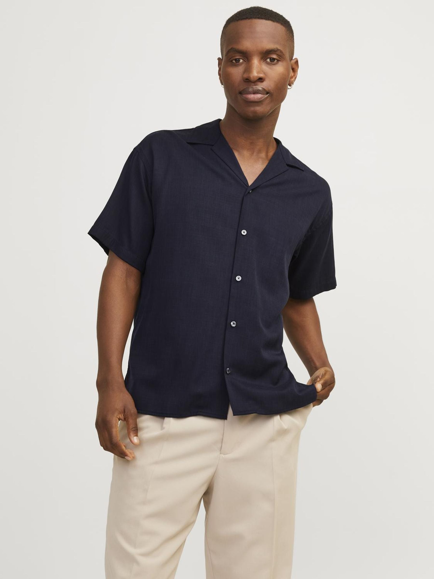 JPRCCAARON TENCEL RESORT SHIRT S/S LN