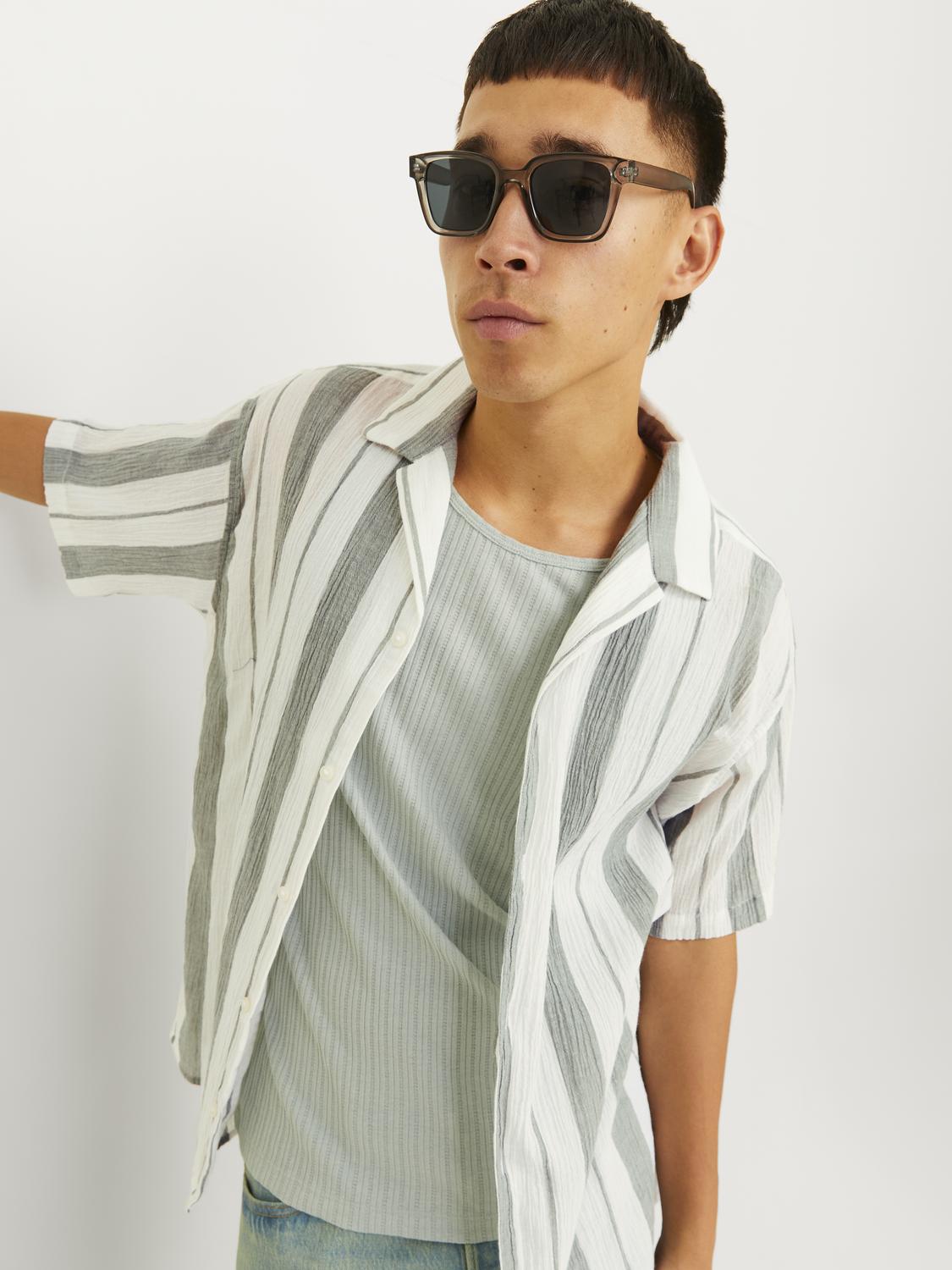 JORLUKE CREPE STRIPE SHIRT SS STYD24