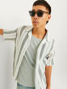 JORLUKE CREPE STRIPE SHIRT SS STYD24