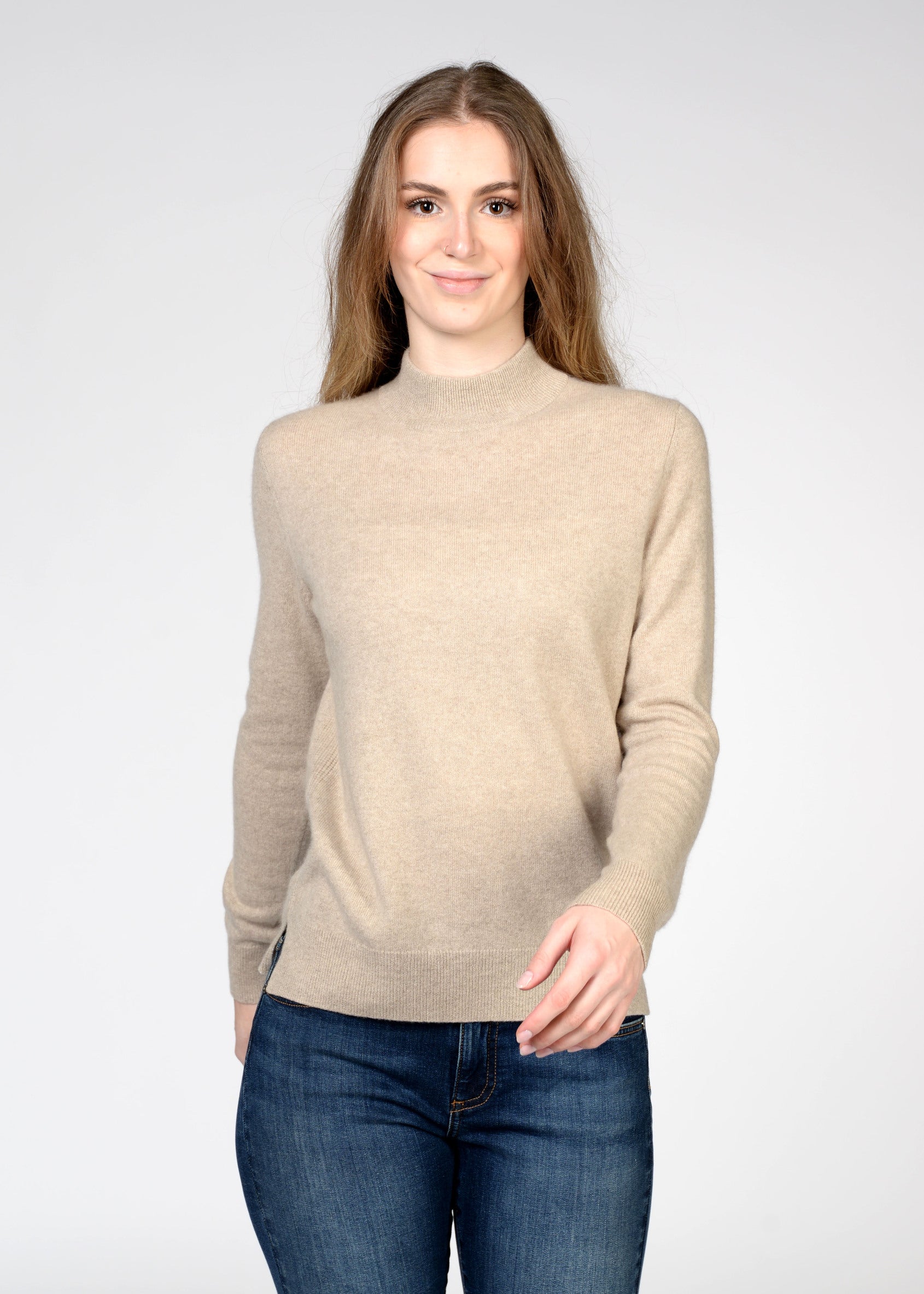 Pullover, Stehbund, 1/1-Arm