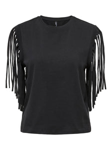 ONLZINNA S/S FRINGE TOP BOX JRS