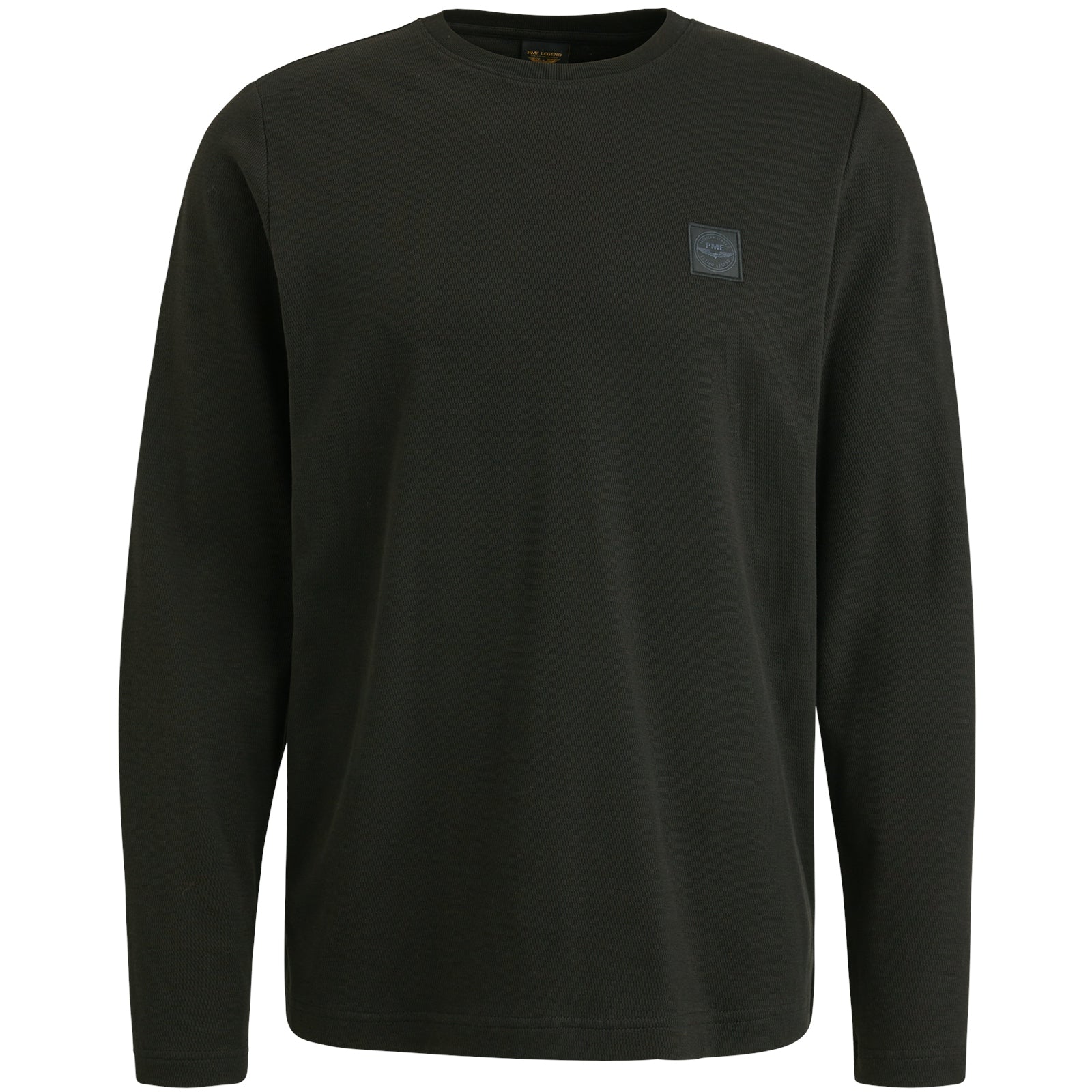 Long sleeve r-neck mesh interlock jersey