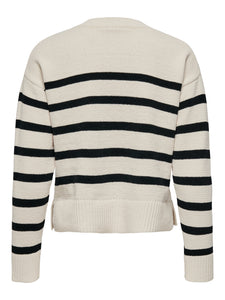 ONLELLY LIFE LS STRIPE O-NECK CC KNT