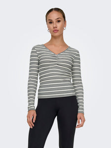 ONLCECILIA L/S V-NECK TOP BOX JRS