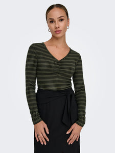 ONLCECILIA L/S V-NECK TOP BOX JRS