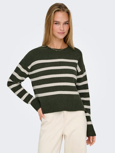 ONLELLY LIFE LS STRIPE O-NECK CC KNT