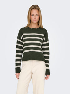 ONLELLY LIFE LS STRIPE O-NECK CC KNT