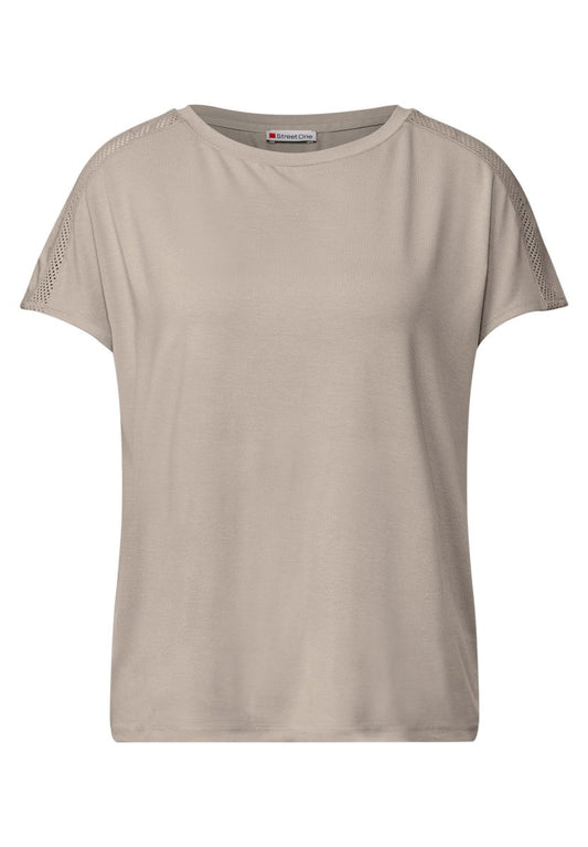 Jersey-Shirt mit Mesh-Detail