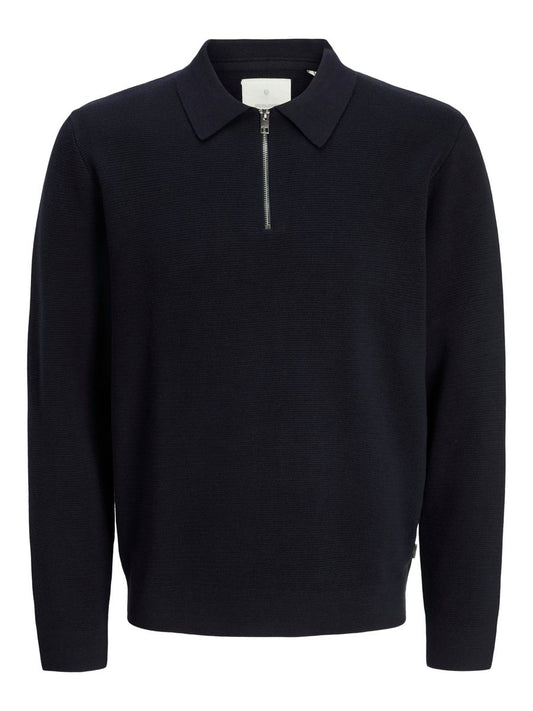 JPRBLAMILANO STITCH KNIT ZIP POLO SN