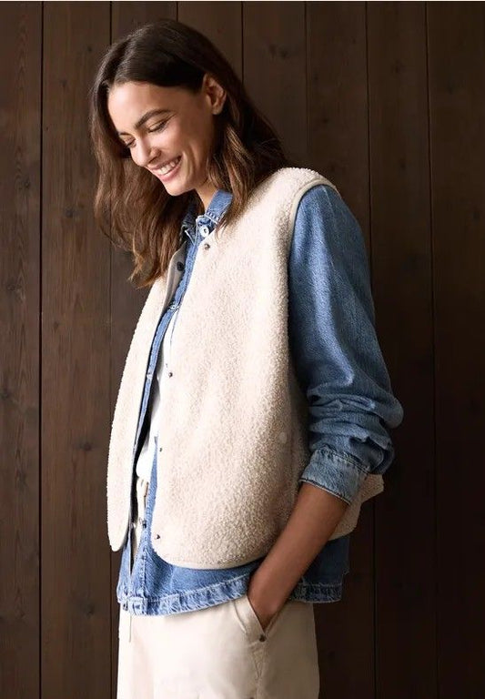 TOS Curly Fake Wool Vest