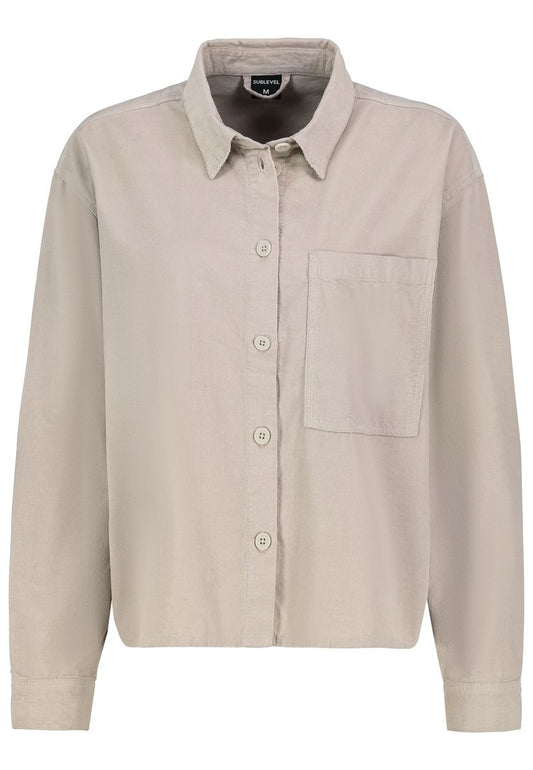 DOB Oversize Hemdjacke, große aufge