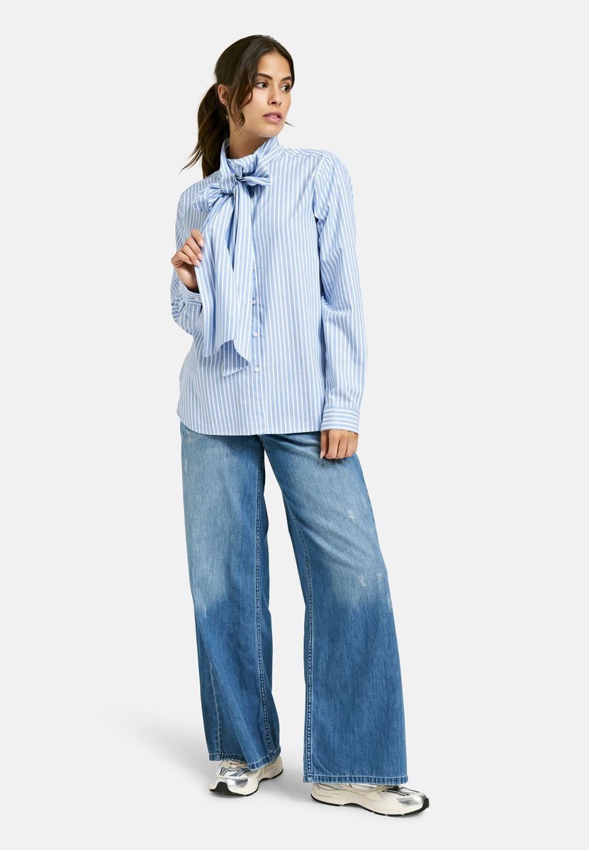 blouse w/ bow tie 1/1 sleeve