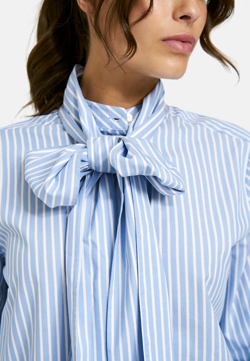 blouse w/ bow tie 1/1 sleeve