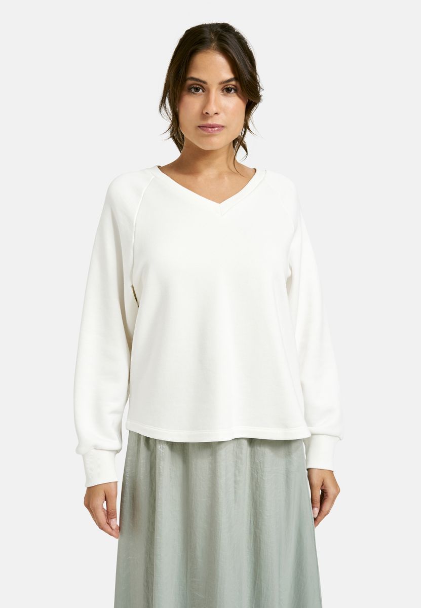 raglan V-neck sweatshirt 1/1 sleeve