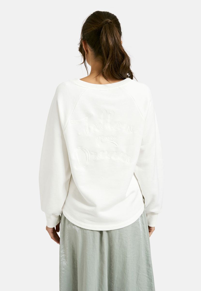 raglan V-neck sweatshirt 1/1 sleeve
