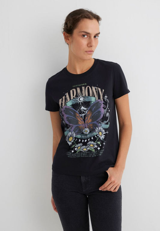 BUTTERFLY PRINTED  T-SHIRT