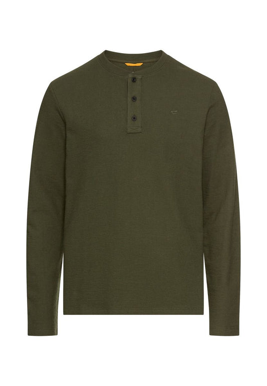 Henleyshirt aus reiner Baumwolle