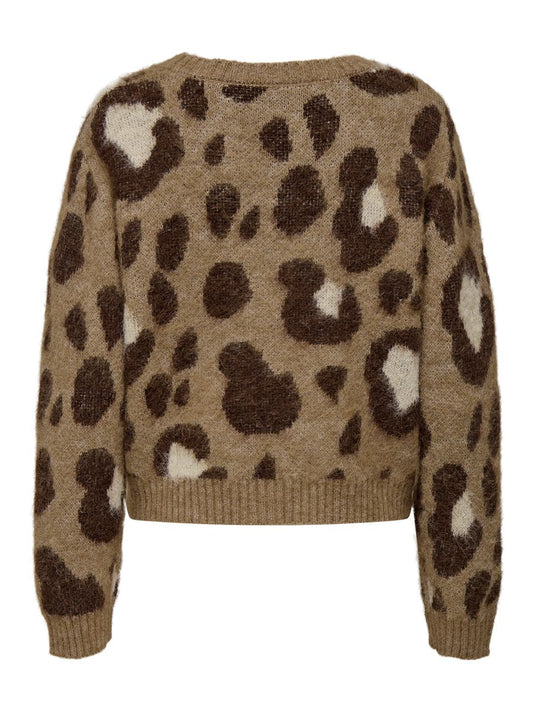 ONLEDELIE LIFE LS JQ CARDI V-NECK KNT