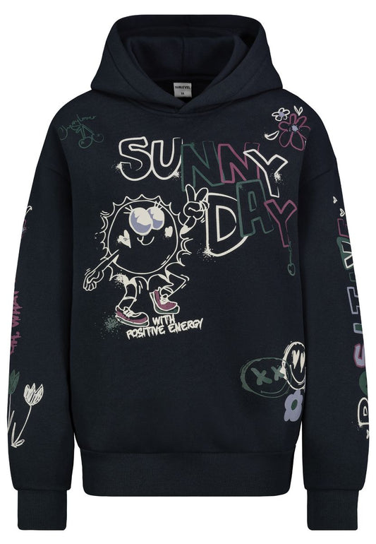 DOB Sweat, langarm, Kapuze mit Abnä