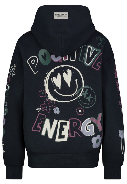 DOB Sweat, langarm, Kapuze mit Abnä