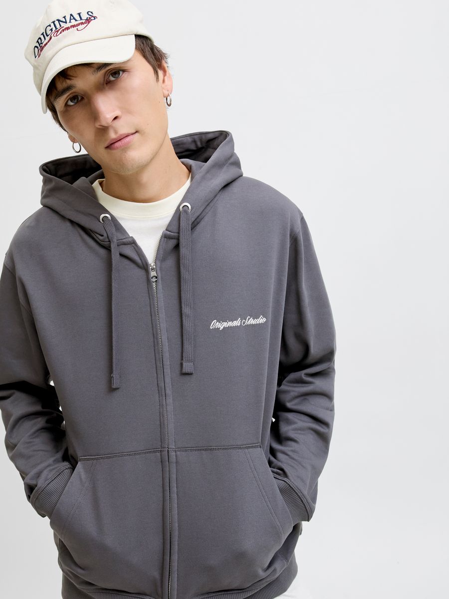 JORNORREBRO EMB SWEAT ZIP HOOD NOOS