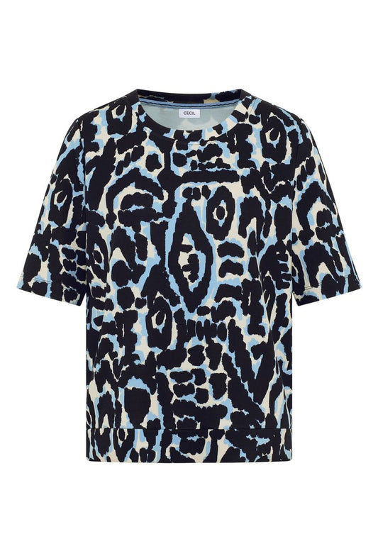 Cupro Touch Print-Shirt
