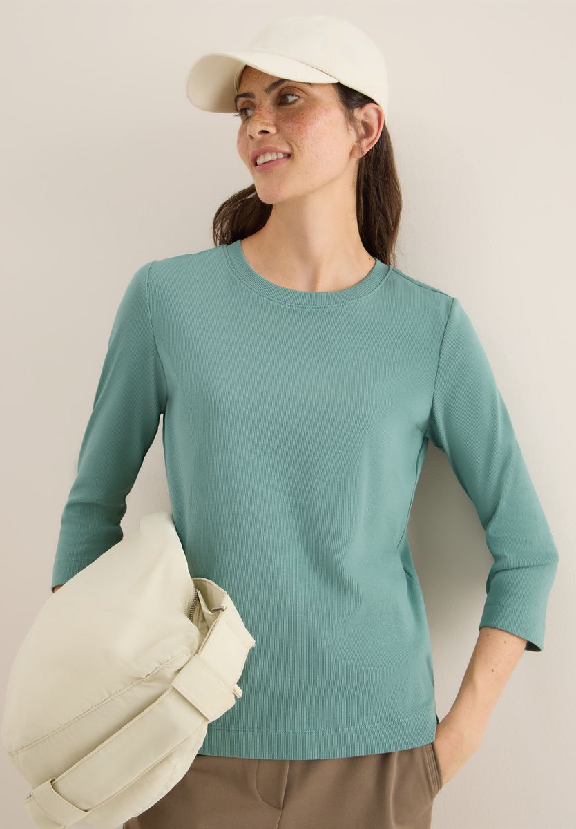 Shirt mit Rippstruktur