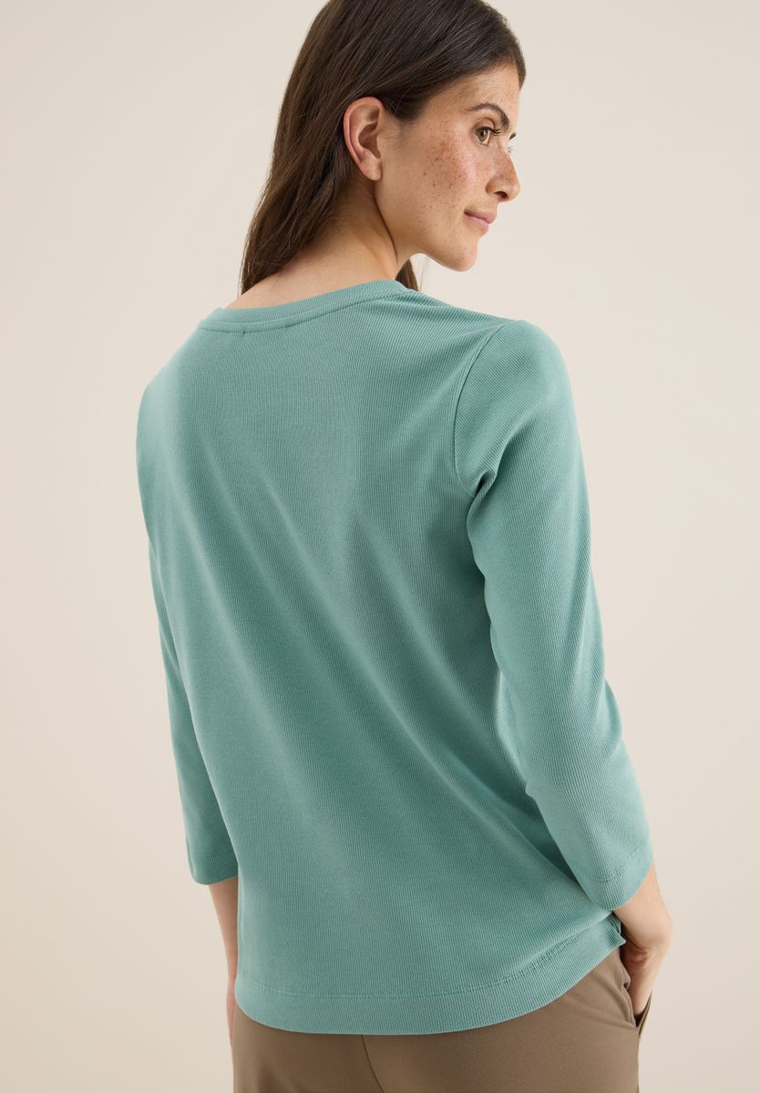 Shirt mit Rippstruktur
