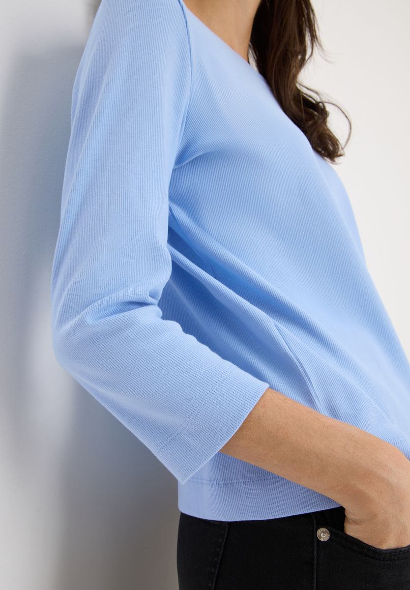 Shirt mit Rippstruktur