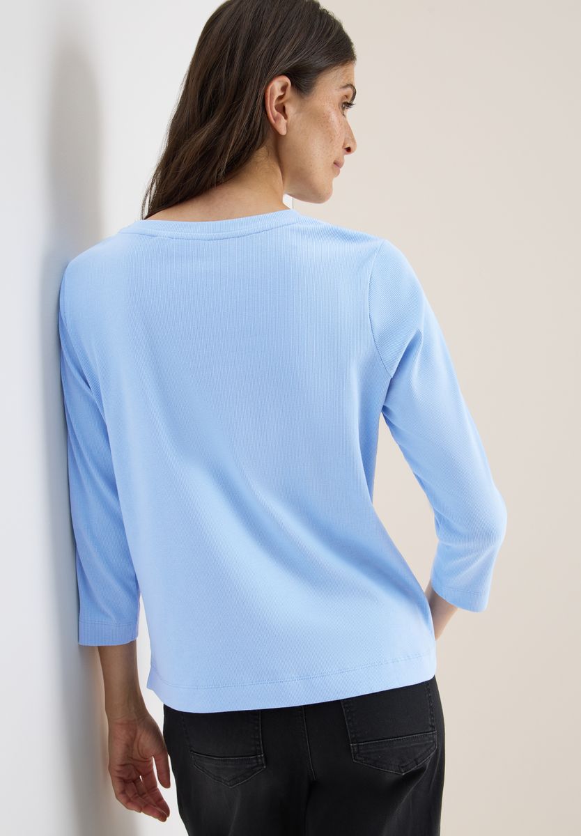 Shirt mit Rippstruktur