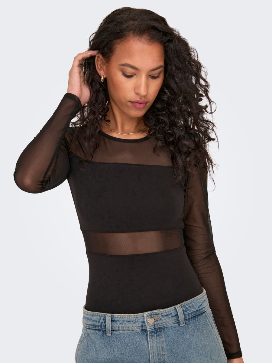 ONLESTHER L/S MESH BODYSTOCKING JRS NOOS