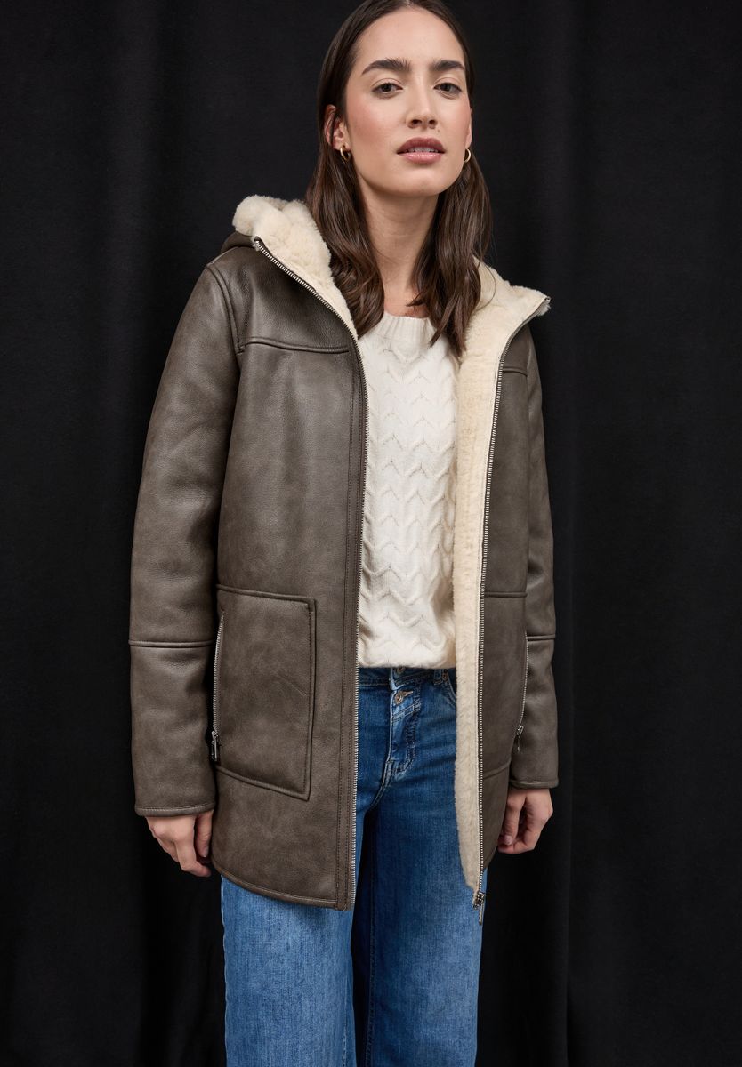 Leder-Look Jacke