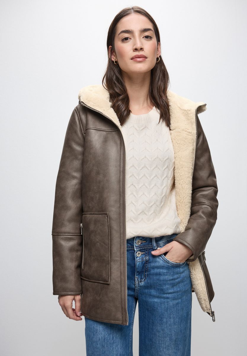 Leder-Look Jacke