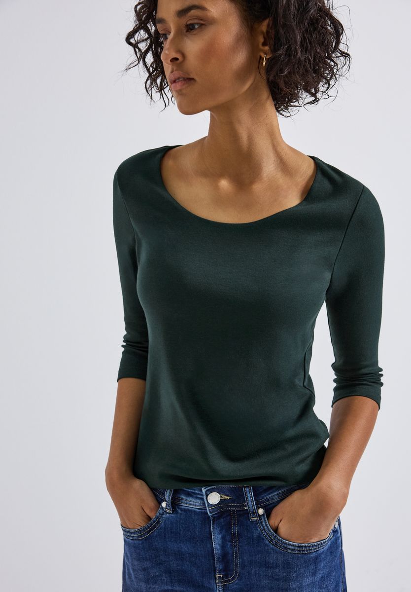 Basic T-Shirt mit 3/4 Arm