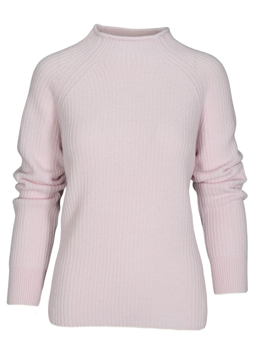 Stehbund-Pullover, 1/1 Arm,uni