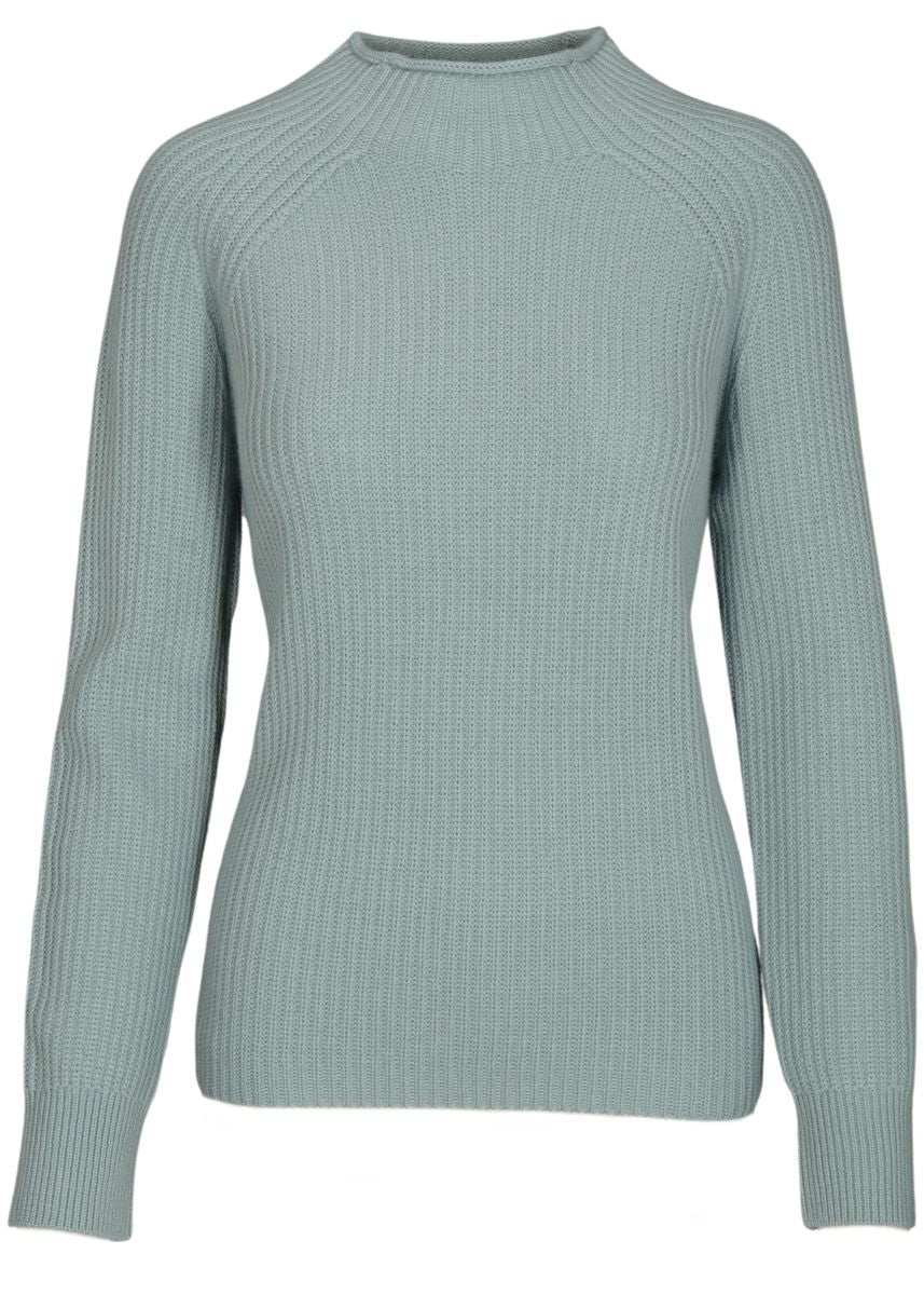 Stehbund-Pullover, 1/1 Arm,uni