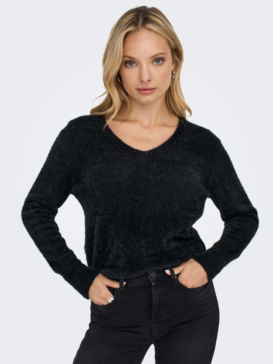 ONLELLA PIUMO LS V-NECK KNT