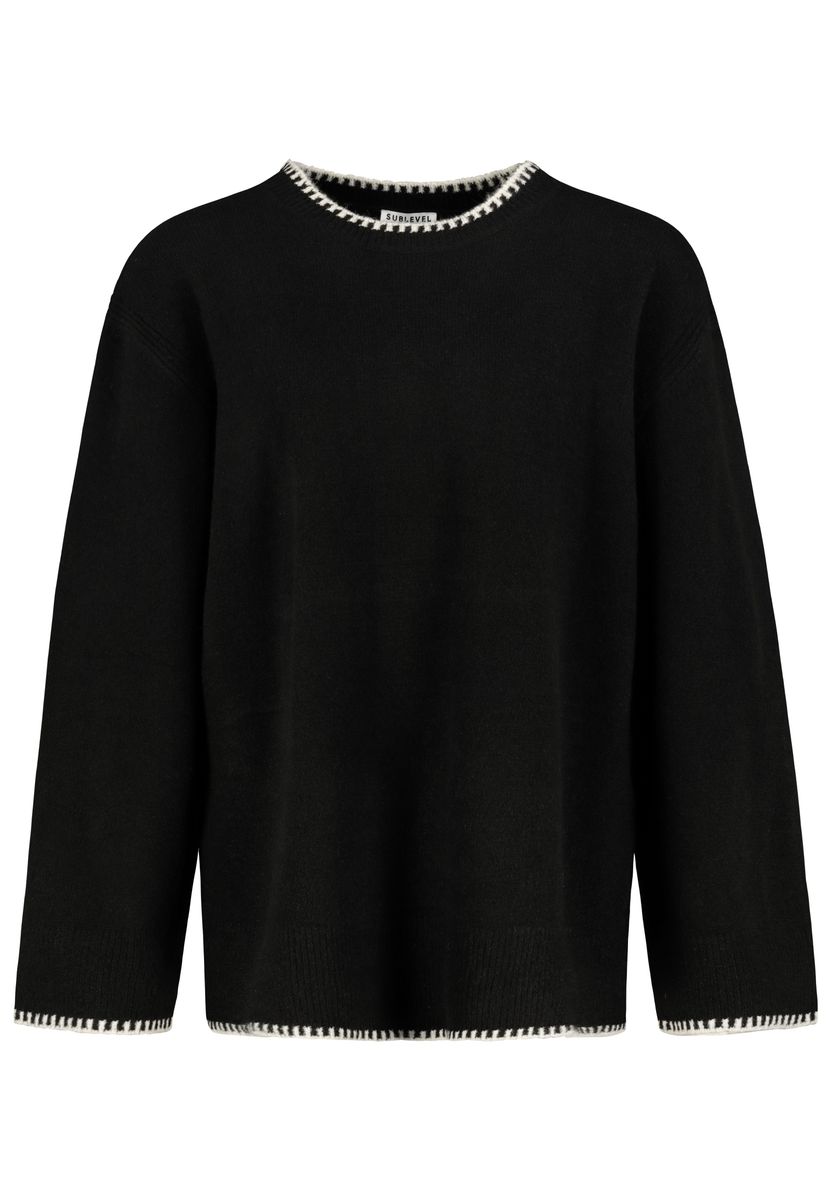 DOB Strick Pullover, langarm, Rundh