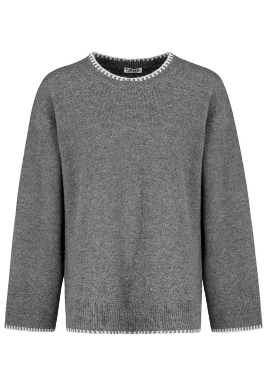DOB Strick Pullover, langarm, Rundh